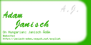 adam janisch business card